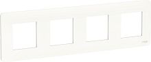 Рамка универсальная Schneider Electric Unica Studio 4-м. белый картинка